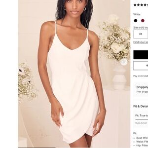Lulus- White Bodycon Dress- Small